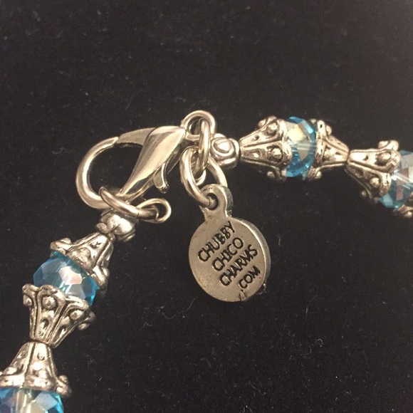 Chubby Chico Charms BlueGlass and SilverBeadedBrac - Picture 4 of 6